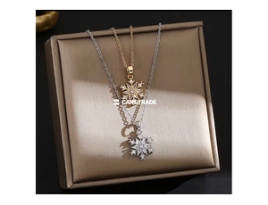 Elegant Snowflake Necklaces-Gold and Silver touch - 3
