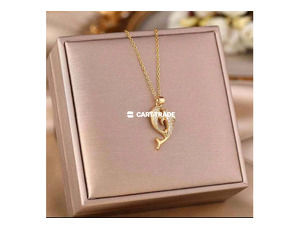 Graceful Dolphin Heart Necklace-Sign of Harmony - 2