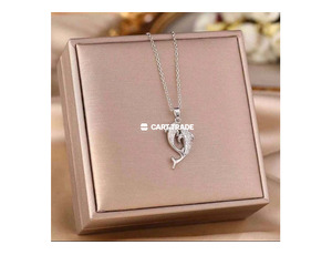 Graceful Dolphin Heart Necklace-Sign of Harmony - 3