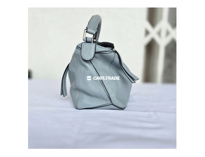 Pre-Owned LOEWE Puzzle Bag – Medium Size in Light Greyish-Blue - 4