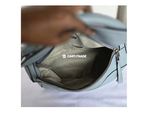 Pre-Owned LOEWE Puzzle Bag – Medium Size in Light Greyish-Blue - 8