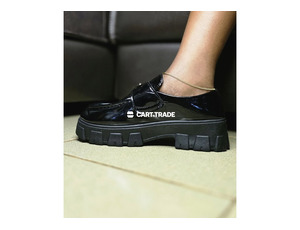 Pre-Owned Prada Monolith Patent Loafer Shoes - 3