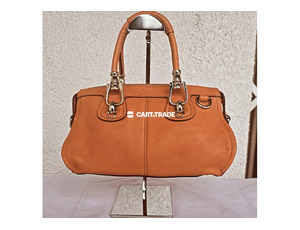 Pre-Owned Orange Textured Handbag - 2
