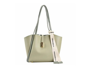 Light Green Handbag with Elegant Tag Detail