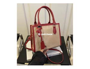 Nutunt Classic Red & Grey Handbag