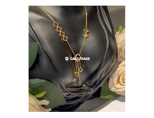Gold Clover Multi-Pendant Necklace