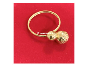 Gold Ring Italian Design, Yellow, 18 Karate 1.6