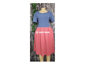 Blue & Pink Colorblock Knee-Length Dress (Sizes X/XL)