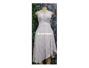 Light Pink Wrap-Style Sleeveless Dress