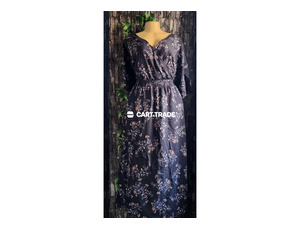 Floral Maxi Dress with V-Neckline