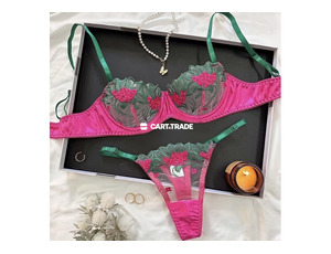 Pink floral lingerie ser