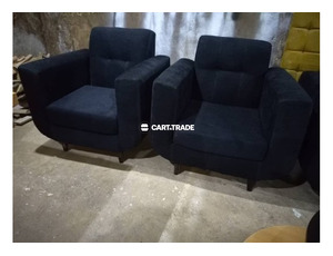 BLACK NORDIC STYLE LIVING ROOM SOFA