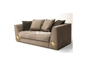 CLASSIC LIGHT LUXURY LOUNGE SOFA, ITALIAN STYLE 3 SEAT FABRIC SOFA