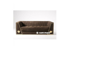 CLASSIC LIGHT LUXURY LOUNGE SOFA, ITALIAN STYLE 3 SEAT FABRIC SOFA - 2