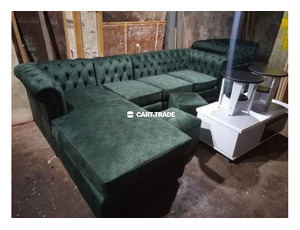 MODERN TUFTED LIVING ROOM L SHAPED SOFA