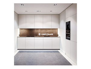MODERN L SHAPED KITCHEN RICE WHITE