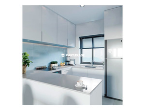 MODERN U SHAPED KITCHEN MILK WHITE