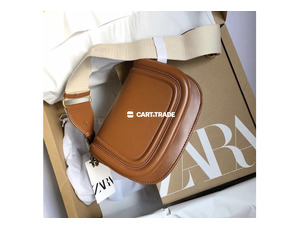 ZARA brown leather handbag
