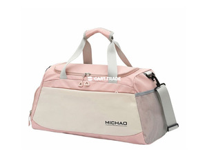 MICHAO Pink & White Gym & Travel Duffle Bag