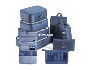 Navy Blue 9-Piece Travel Packing Cube Set