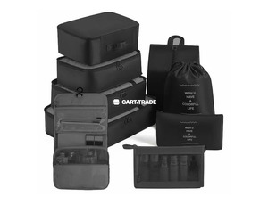 Black 9-Piece Travel Packing Cube Set