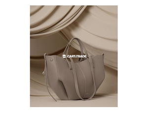 POLÈNE Gray Textured Handbag