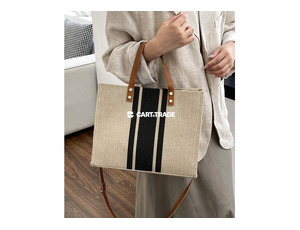 Black Jute Canvas Bag