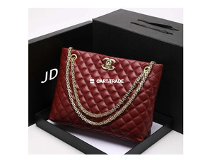 Chanel Maroon Quilted Leather Bag
