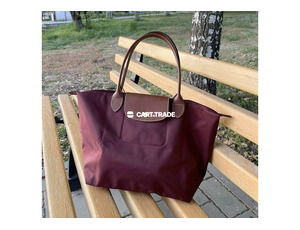 Maroon & Brown Leather Handbag