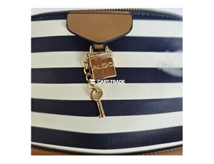 Pre-Owned Aldo Navy & White Stripe Crossbody Bag - 3