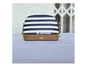Pre-Owned Aldo Navy & White Stripe Crossbody Bag - 4