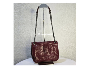 Pre-Owned Yves Saint Laurent Niki Marron Leather Crossbody Bag