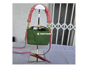Green & Pink Textured Small Bag