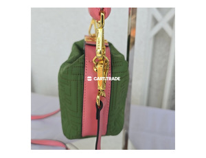 Green & Pink Textured Small Bag - 2