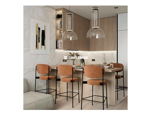 Luxury orange Soft Cushion Restaurant, Dinning Room Furniture