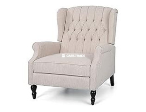 Christopher Knight Home Salome Push Back Recliner, Beige, Dark Brown