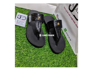 Luxurious Croc-Textured Sandals