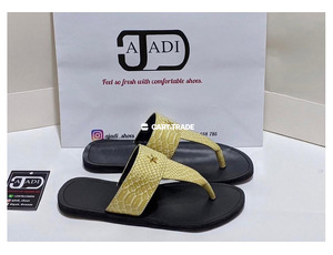 Yellow Textured Sandals