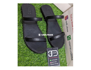 Black Double-Strap Sandals