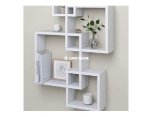 CUBE INTERSECTING MOUNTED FLOATING WALL SHELVES