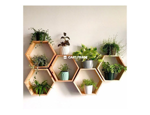 DEEP HEXAGON SHELVES, HONEYCOMB GEOMETRIC SHELVES