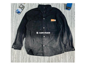 Striped Denim black shirt