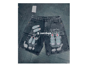 Unique Graffiti-Inspired Denim Short