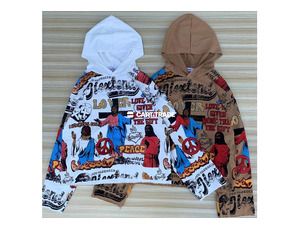 Vibrant Graphic Hoodies with Peace and Love Imagery
