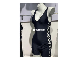 Black Lattice Side Bodysuit