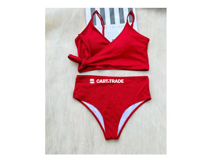 Red Wrap Bikini Set