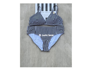 Black & White Wrap Bikini Set