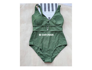 Green Crisscross One-Piece Swimsuit