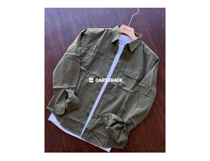 Khaki Long-Sleeve Button-Up Shirt