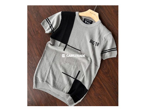 Grey Geometric T-Shirt with BE18 Print